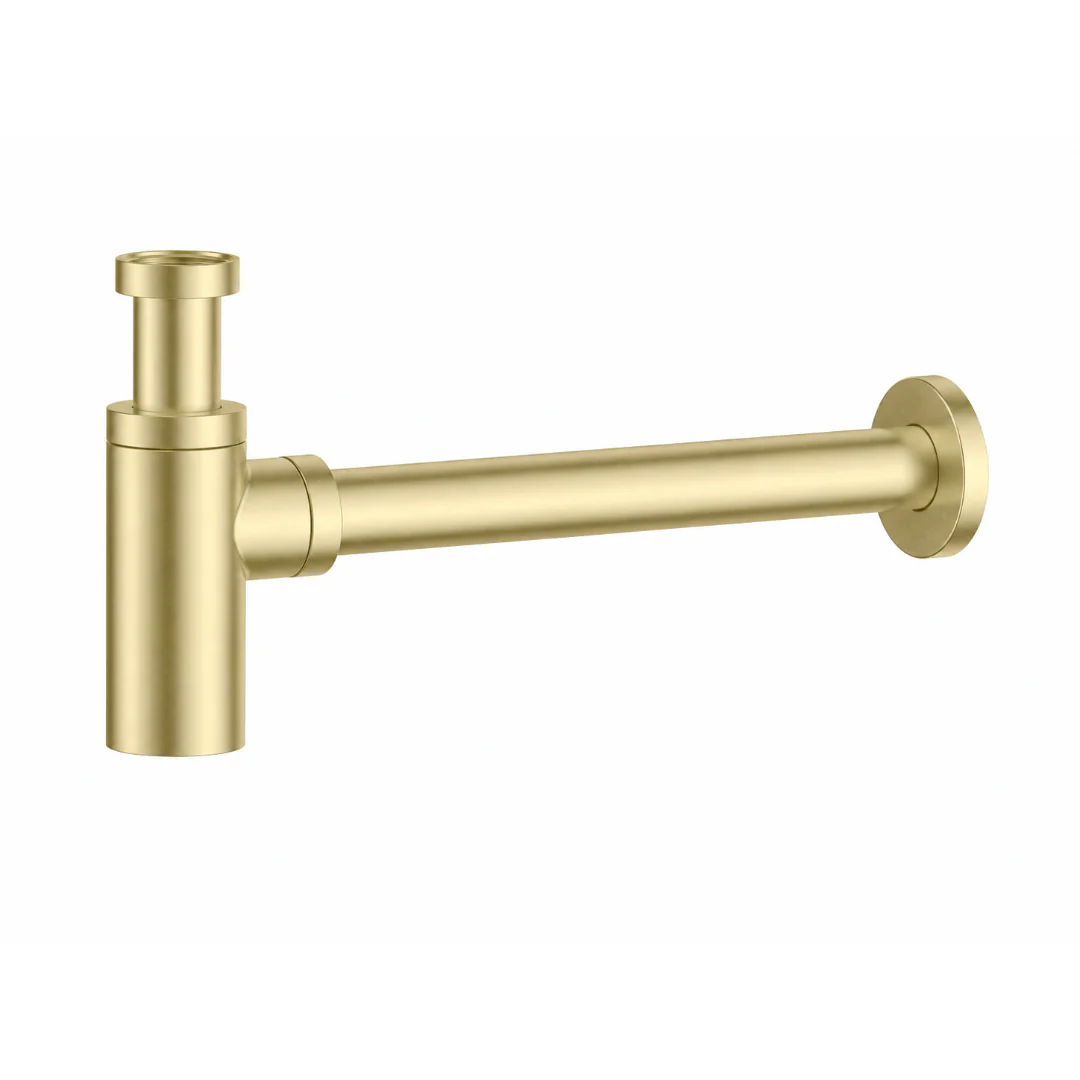 Brushed Gold 32mm Round Bottle Trap Waste