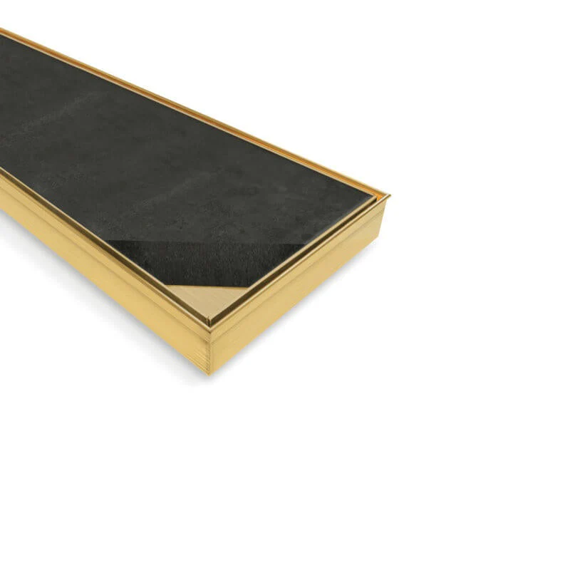 Brushed Gold DIY 1000mm Tile Insert Floor Waste - Image 3