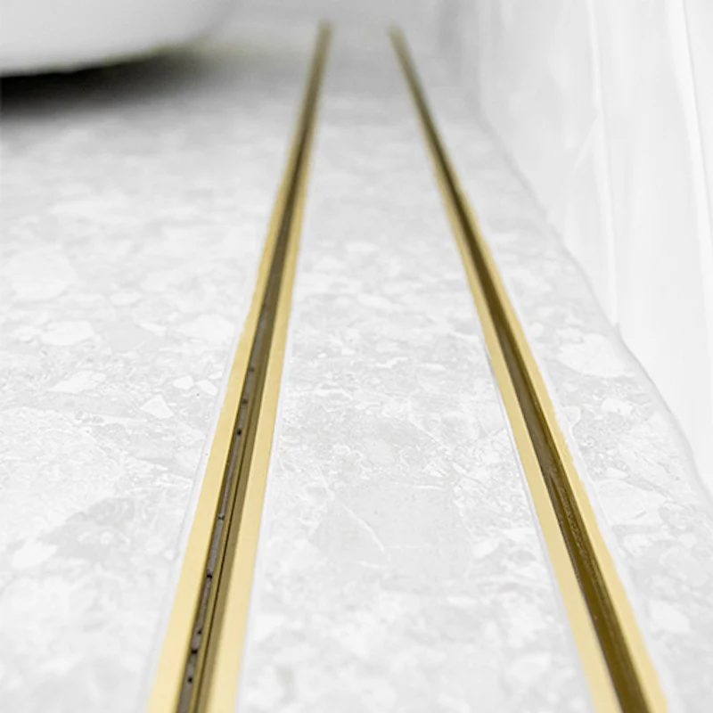 Brushed Gold DIY 1000mm Tile Insert Floor Waste - Image 4
