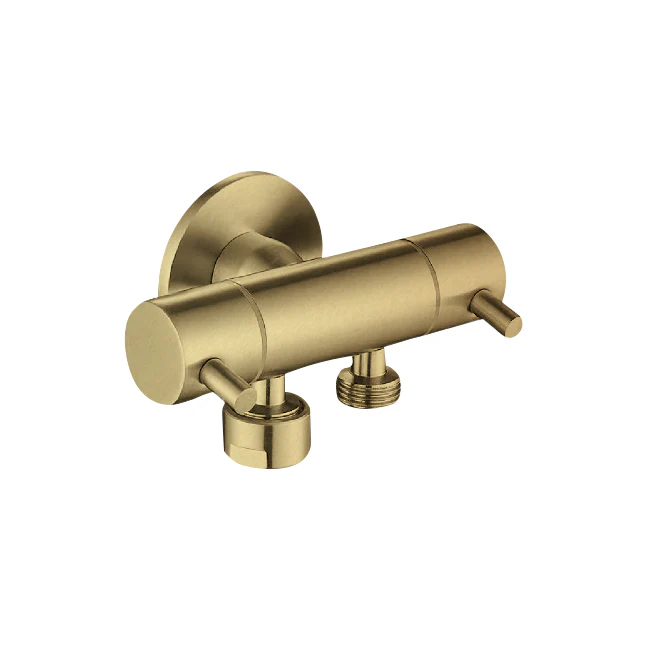 Brushed Gold Dual Control Mini Cistern Cock