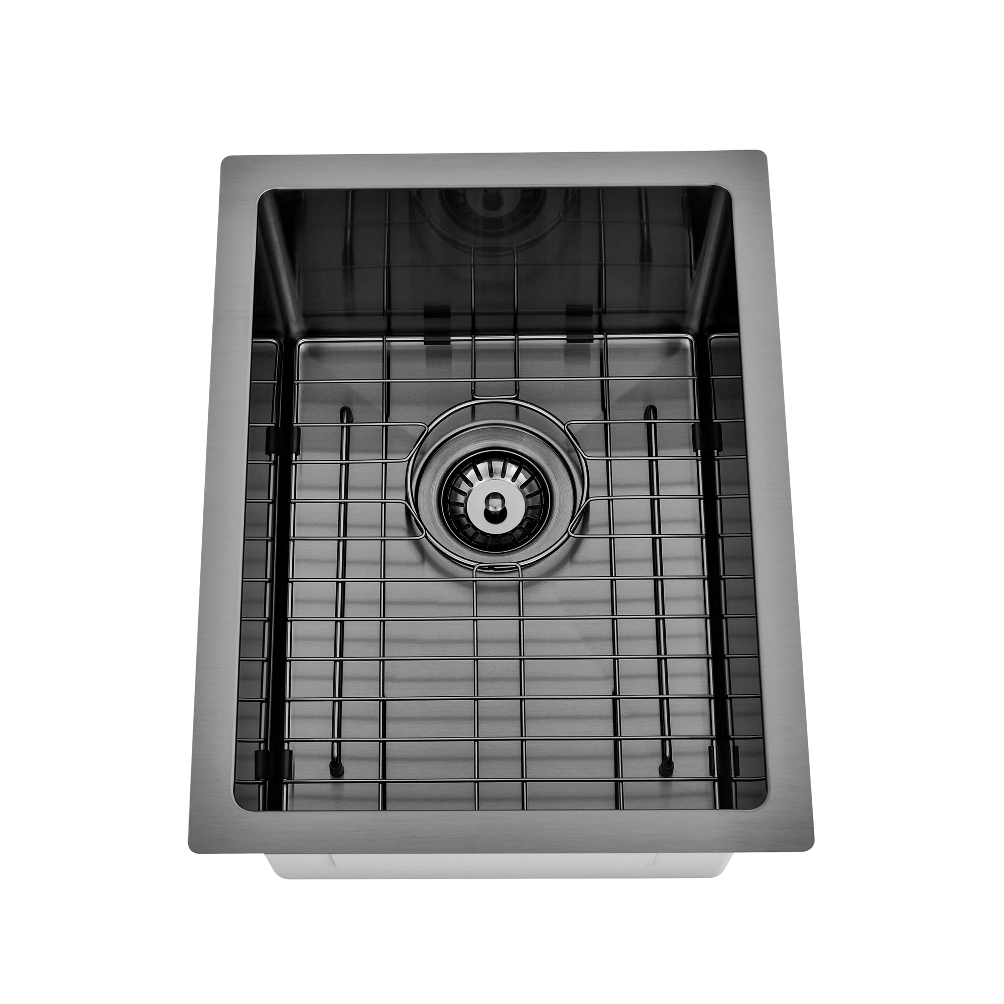 Brushed Gun Metal 350 x 450 x 230mm Kitchen & Laundry Sink - Image 5