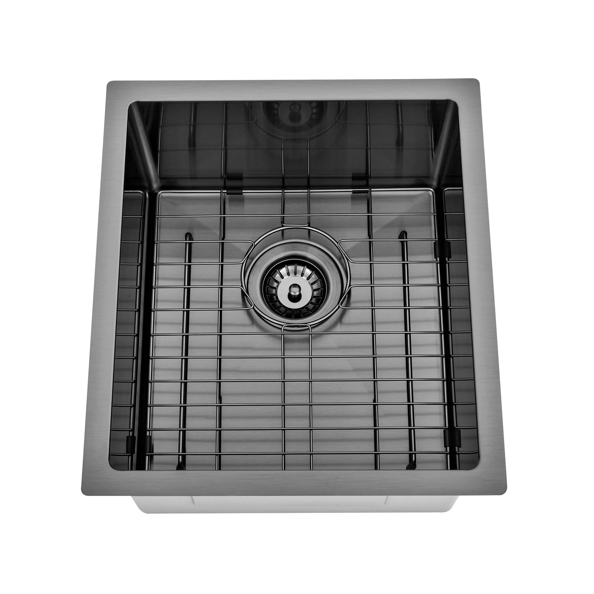 Brushed Gun Metal 400 x 450 x 230mm Kitchen & Laundry Sink - Image 4