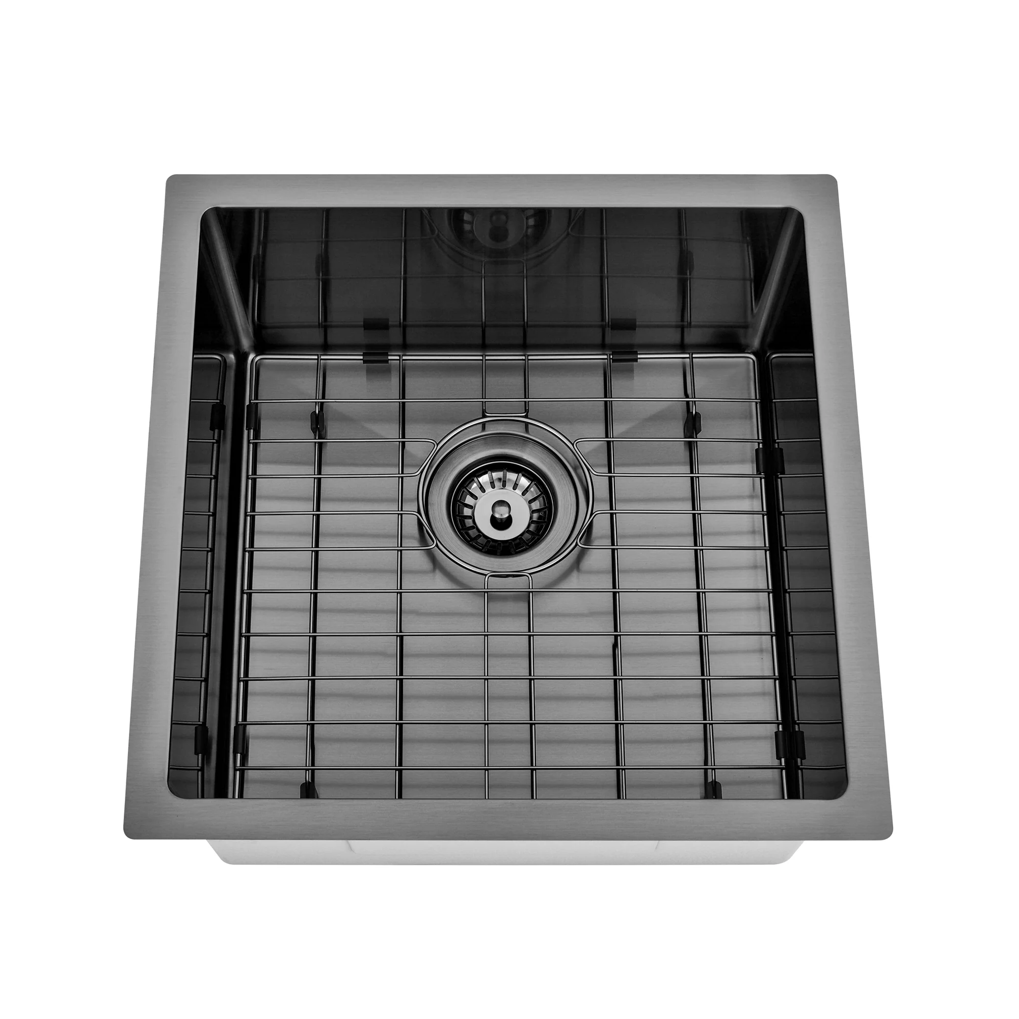 Brushed Gun Metal 450 x 450 x 230mm Kitchen & Laundry Sink - Image 4
