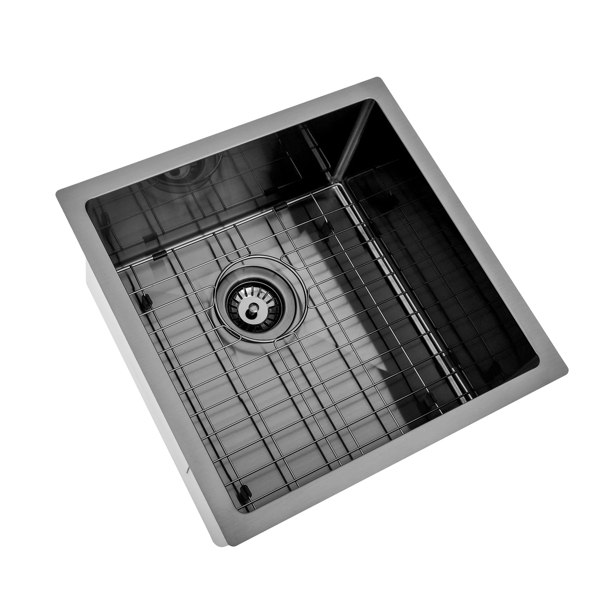 Brushed Gun Metal 450 x 450 x 230mm Kitchen & Laundry Sink - Image 6