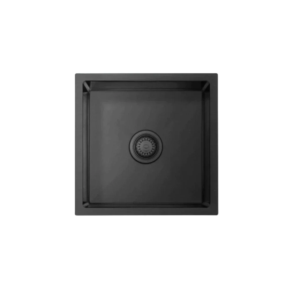 Brushed Gun Metal 450 x 450 x 300mm Nano Glazed Sink - Deep Bowl