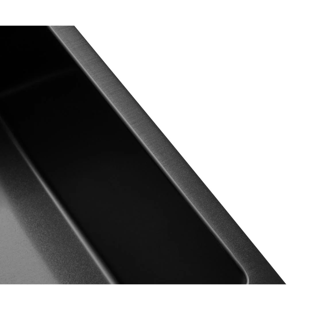 Brushed Gun Metal 450 x 450 x 300mm Nano Glazed Sink - Deep Bowl - Image 2