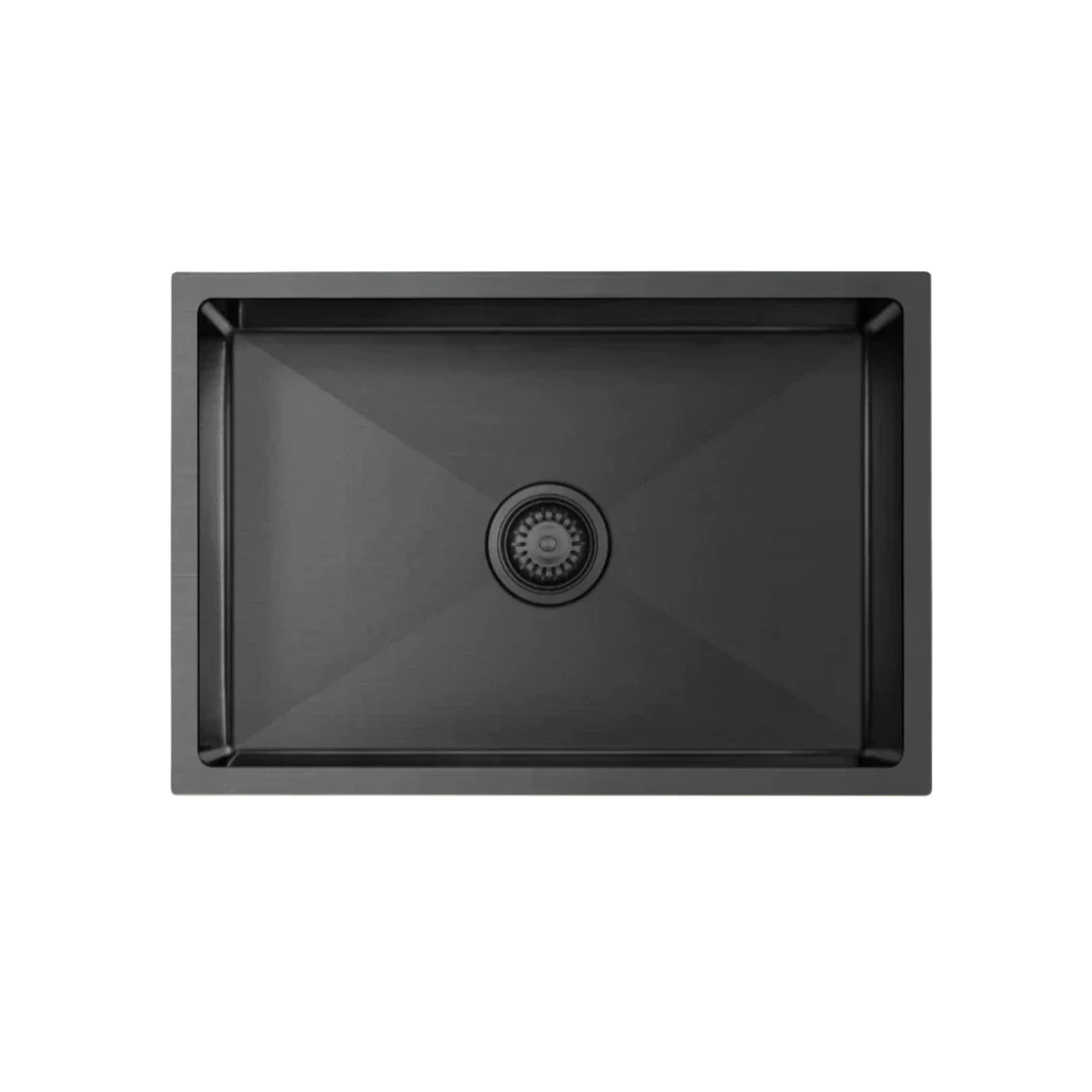 Brushed Gun Metal 650 x 450 x 220mm Nano Glazed Sink