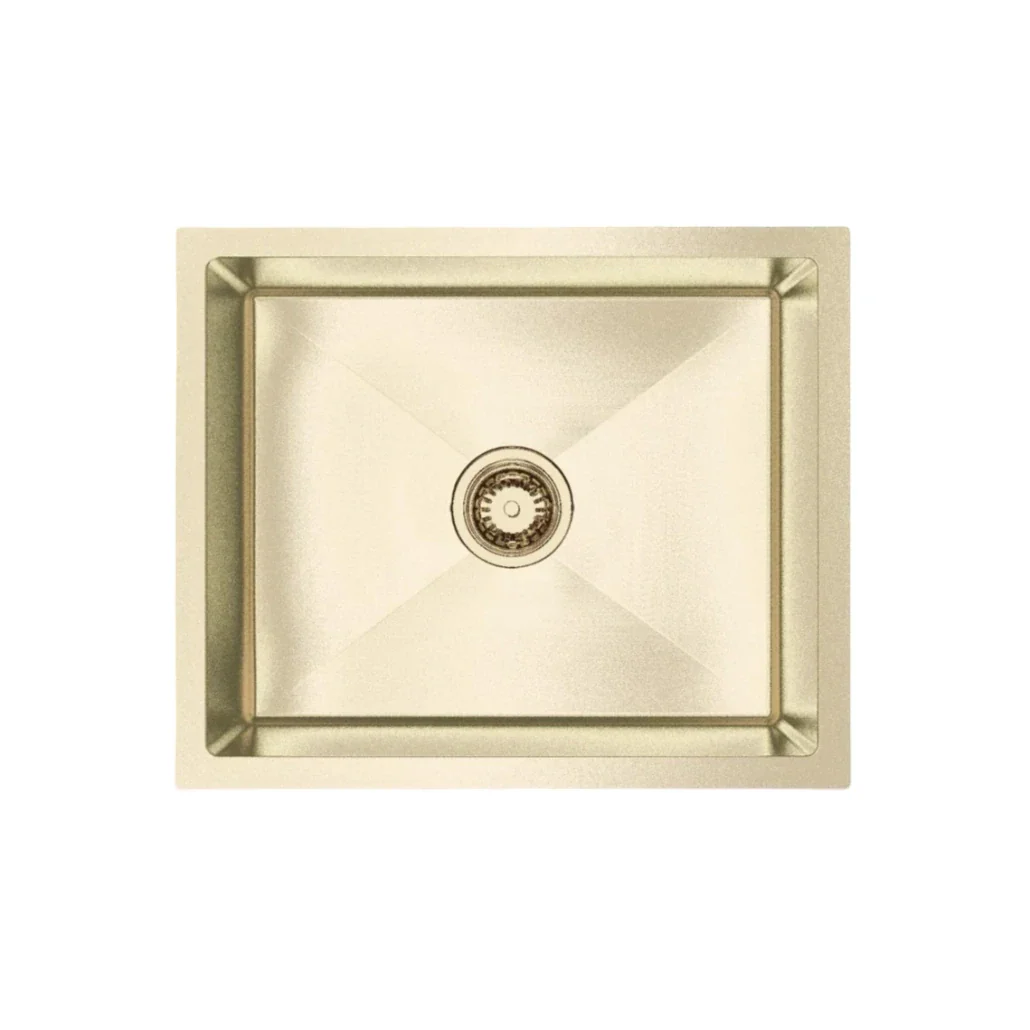 Brushed Light Gold 540 x 450 x 220mm Nano Glazed Sink