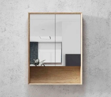 Byron 600 Natural Oak Shaving Cabinet