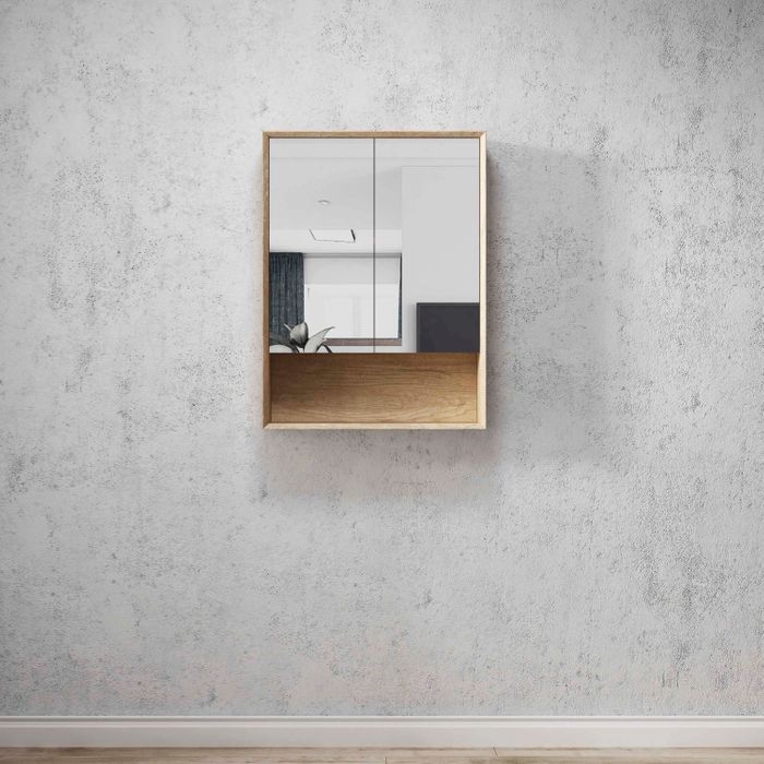 Byron 600 Natural Oak Shaving Cabinet - Image 2