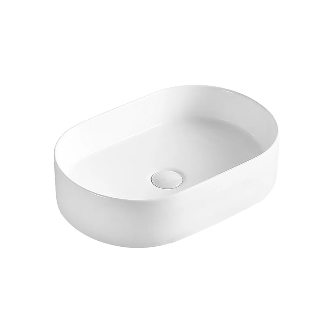 Cassa 500 Matte White Oval Above Counter Basin