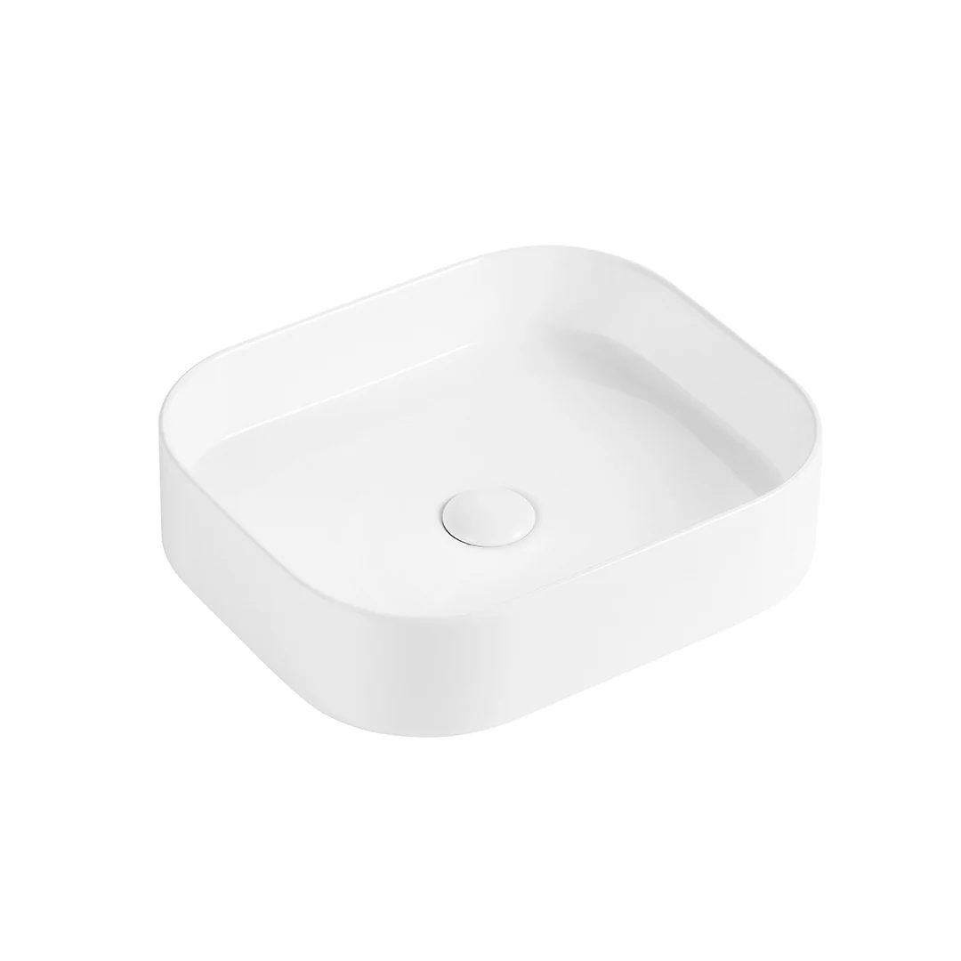 Cera 450 Matte White Rectangle Above Counter Basin