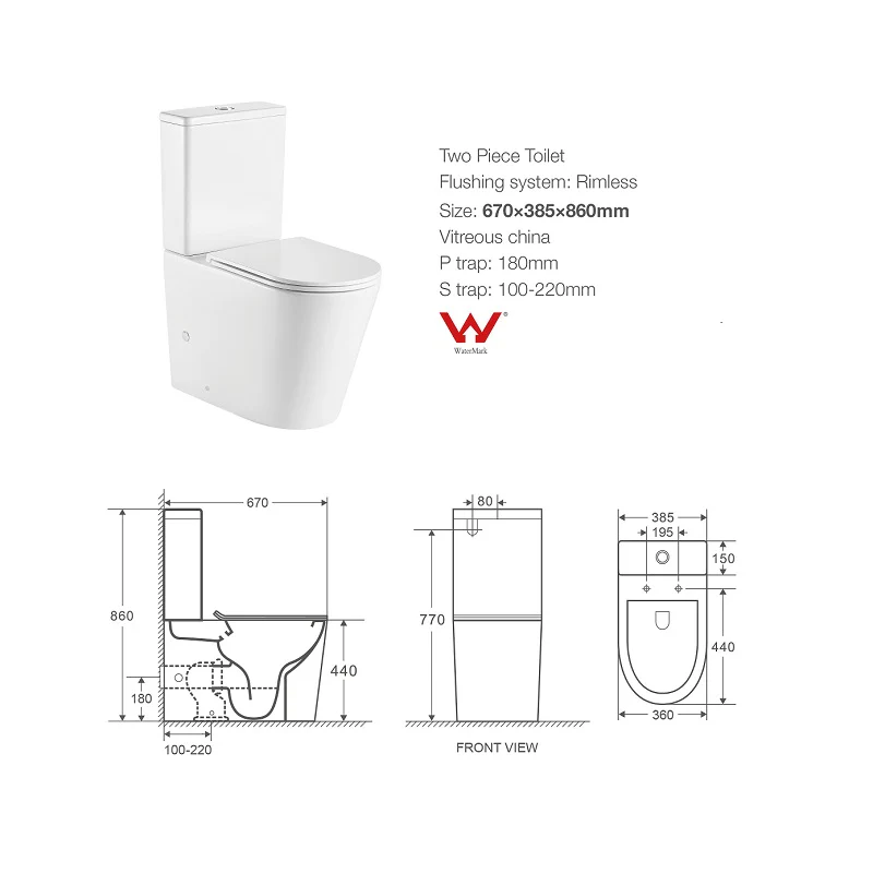 Cesena Rimless Toilet Suite - Image 3