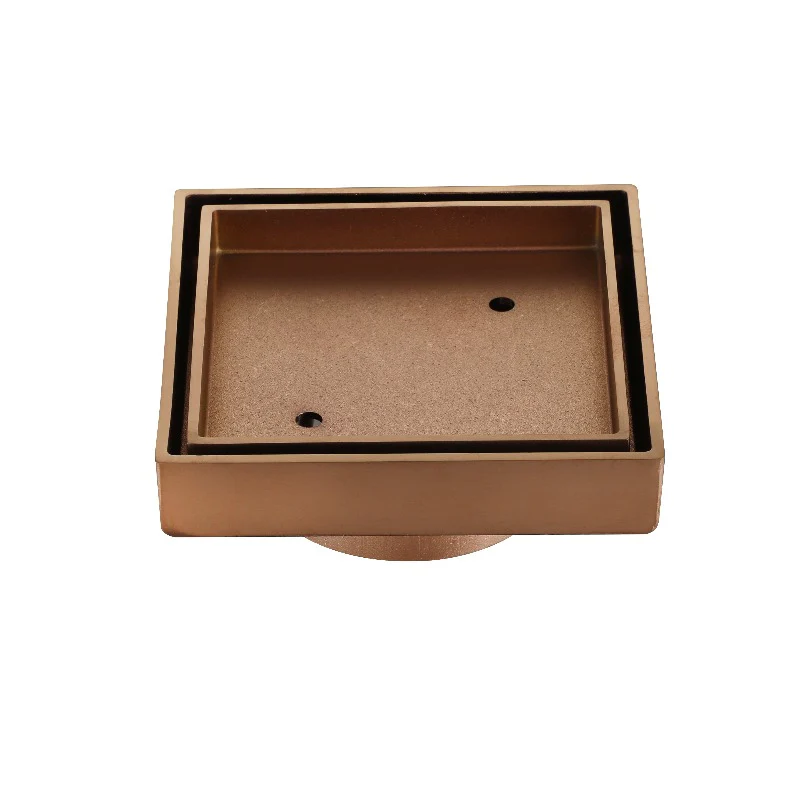 Champagne 100mm Tile Insert Floor Waste - 95mm Outlet