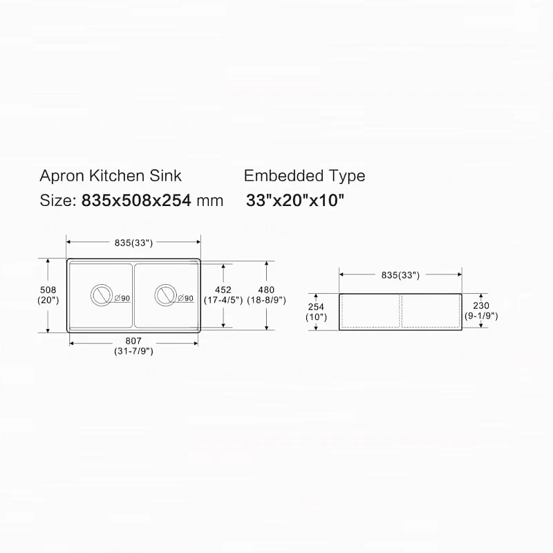 Charleston 835 Double Butler Kitchen Sink Package - Image 3