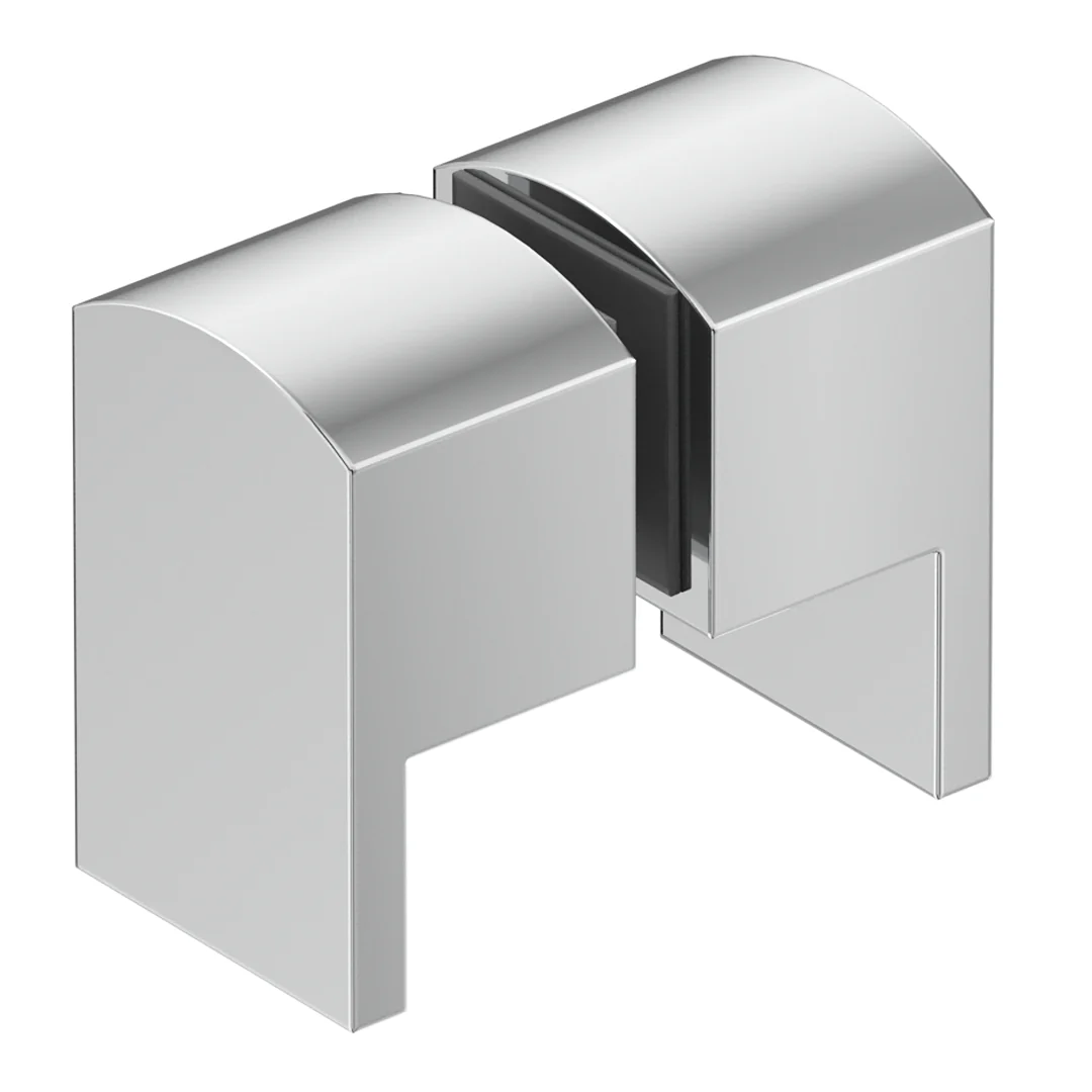Chrome Square Lever Shower Screen Handle