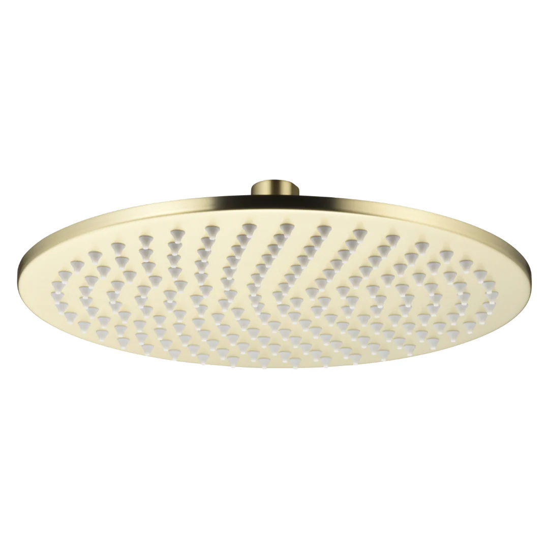 Classic Brushed Gold 250mm Round Shower Head