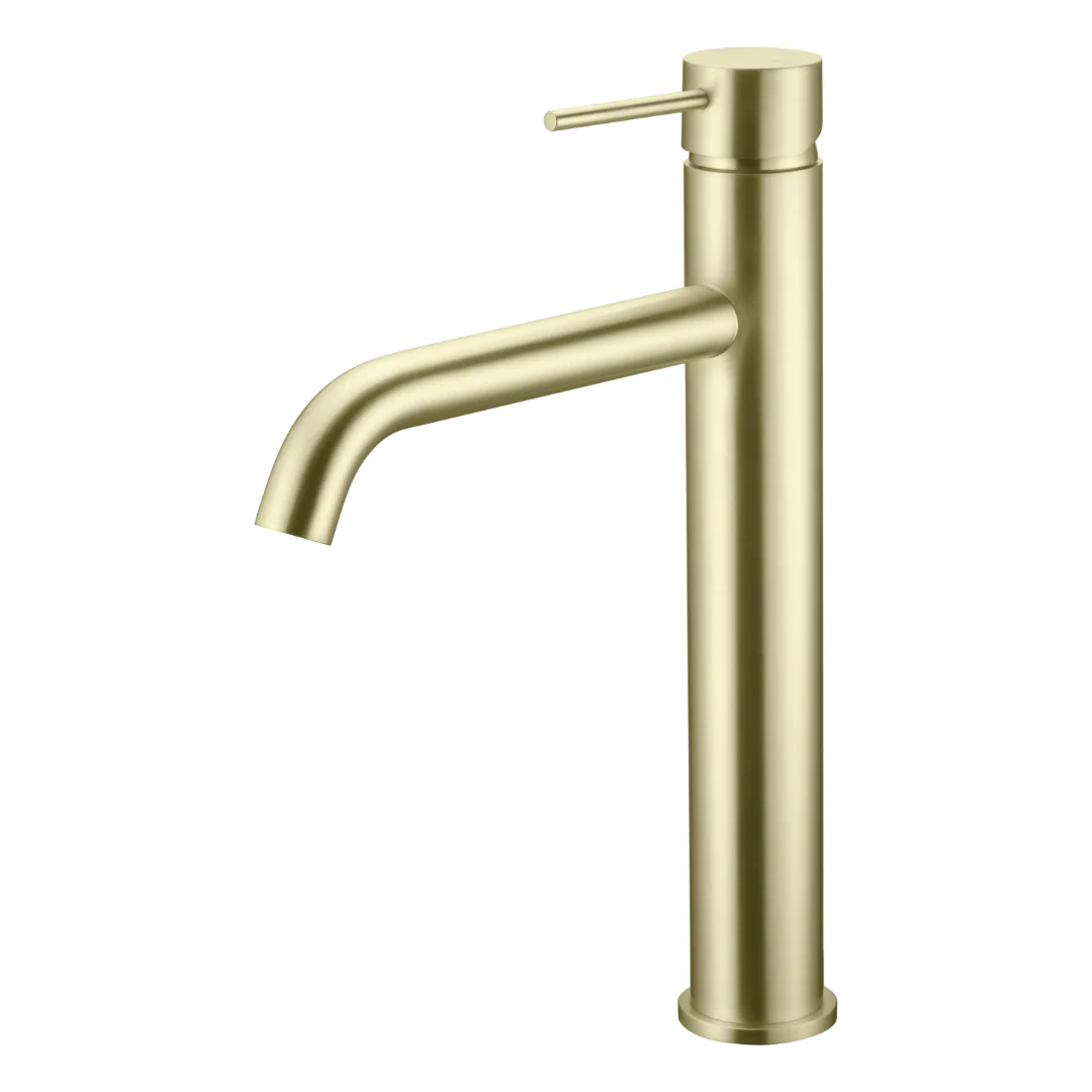 Classic Brushed Gold Tall Basin Mixer