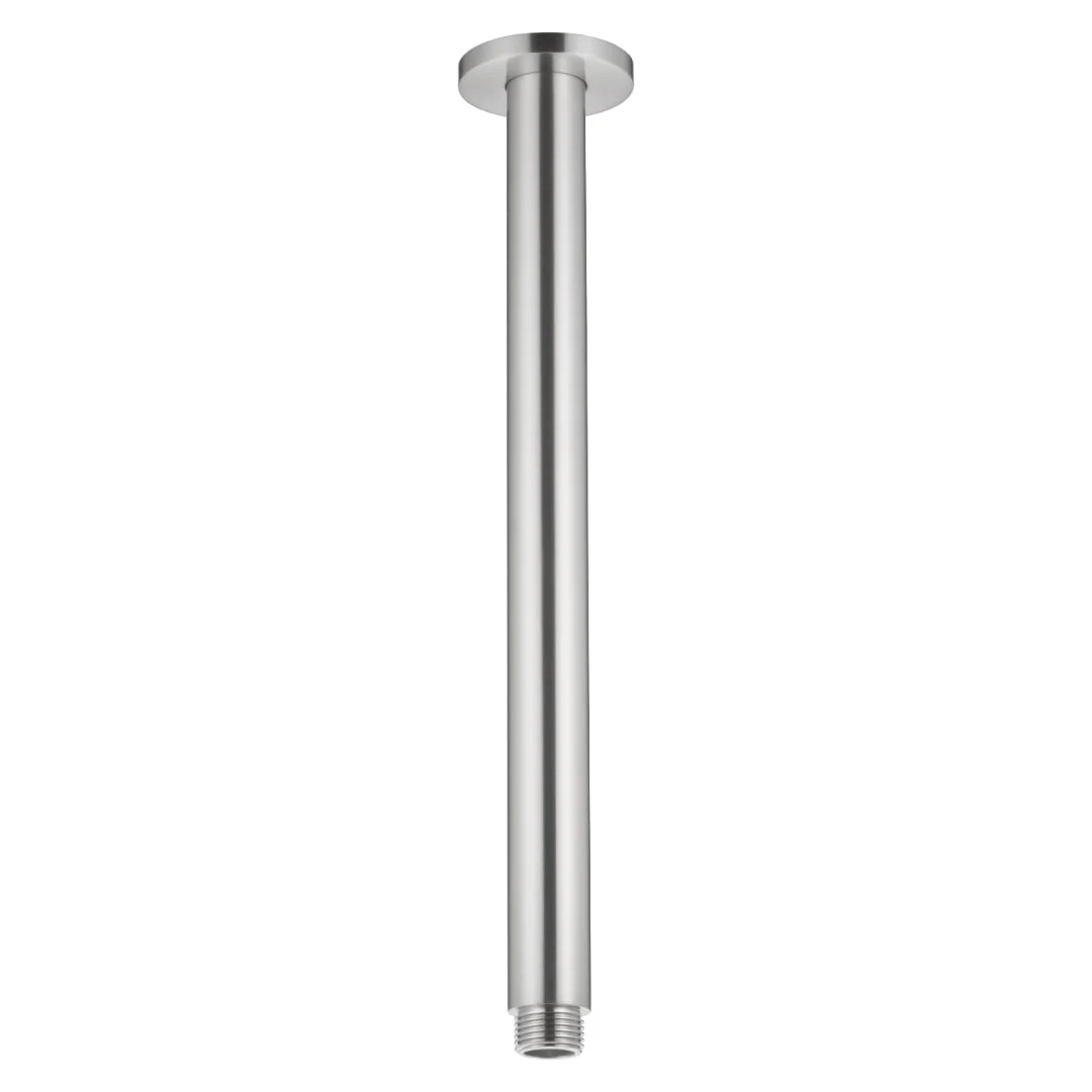 Classic Brushed Nickel 300mm Round Ceiling Arm