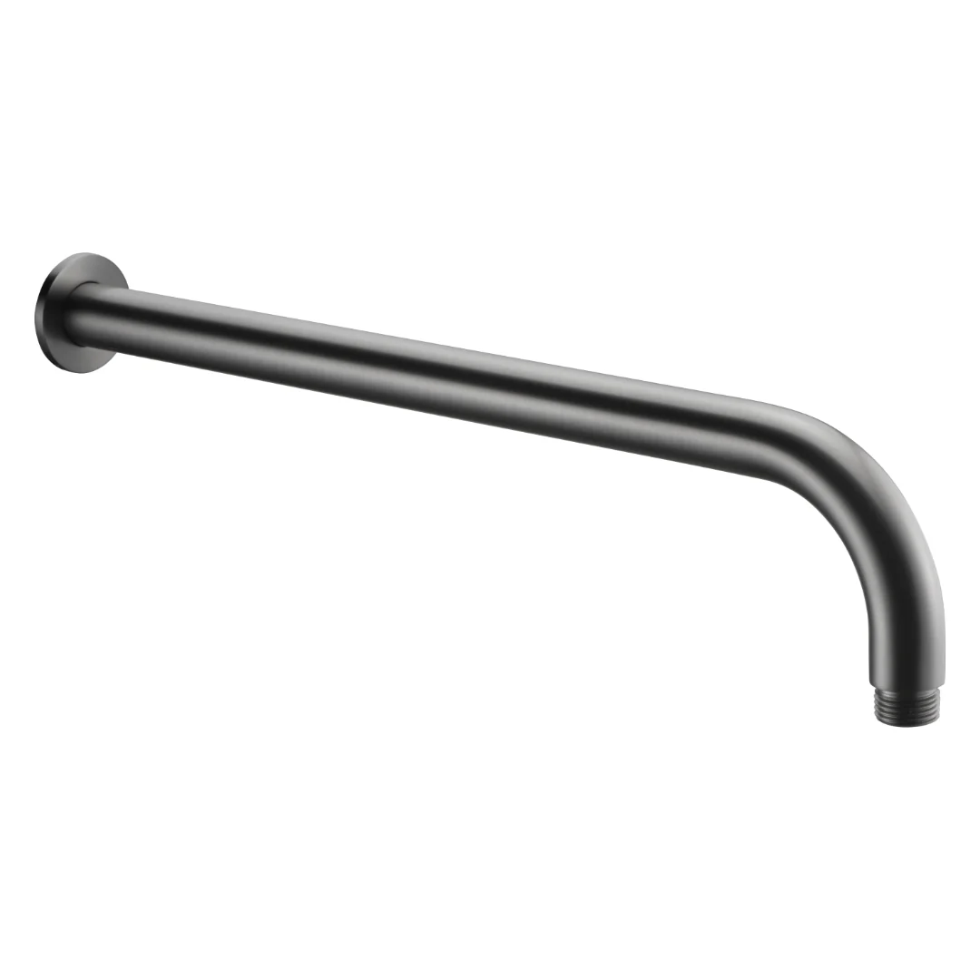 Classic Gun Metal Curved Shower Arm