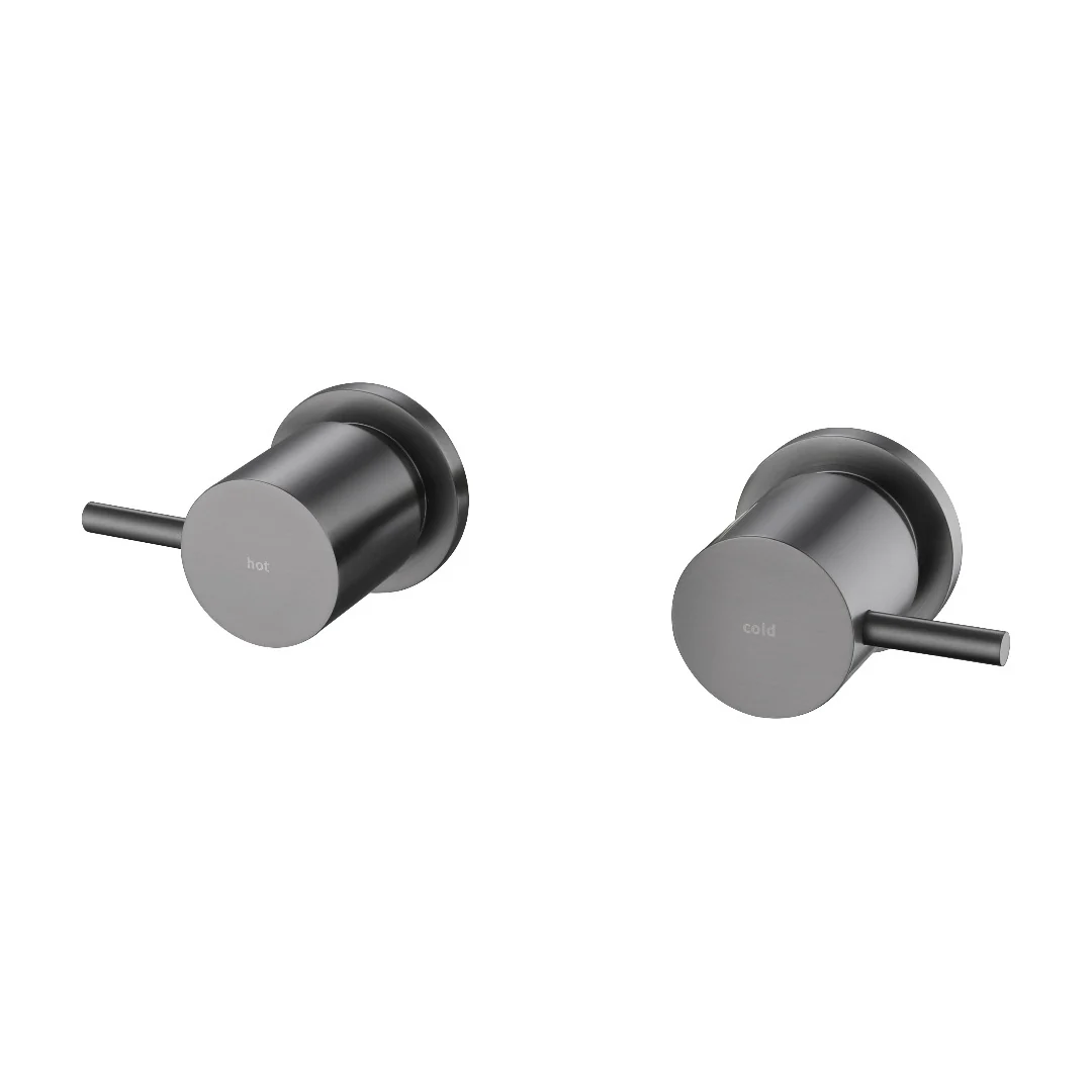 Classic Gun Metal Pin Wall Tap Set 1/4 Turn