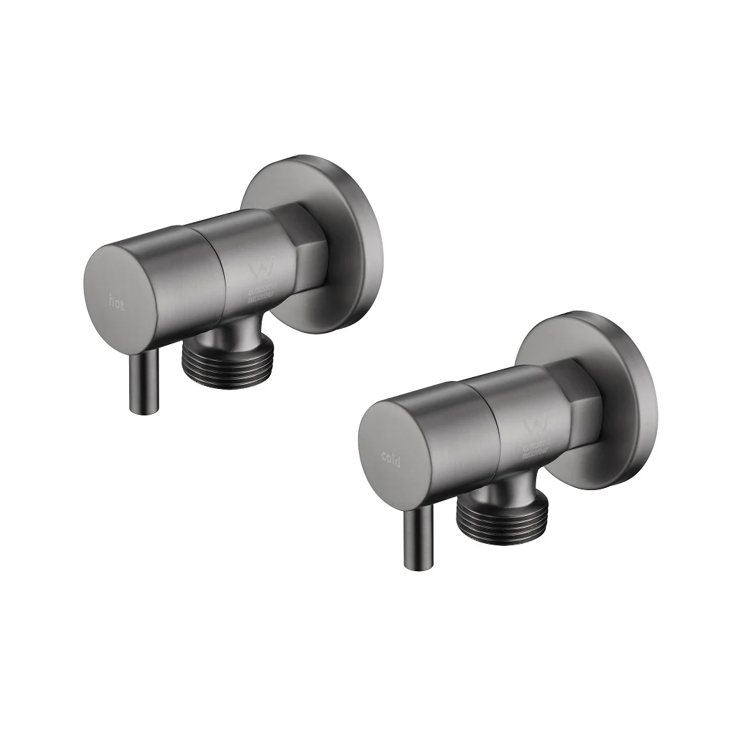 Classic Gun Metal Pin Washing Machine Tap Set 1/4 Turn