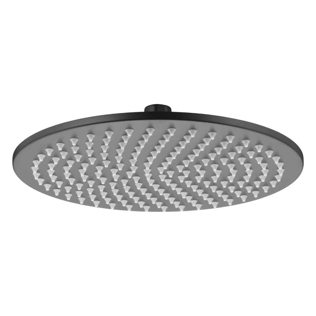Classic Matte Black 250mm Round Shower Head