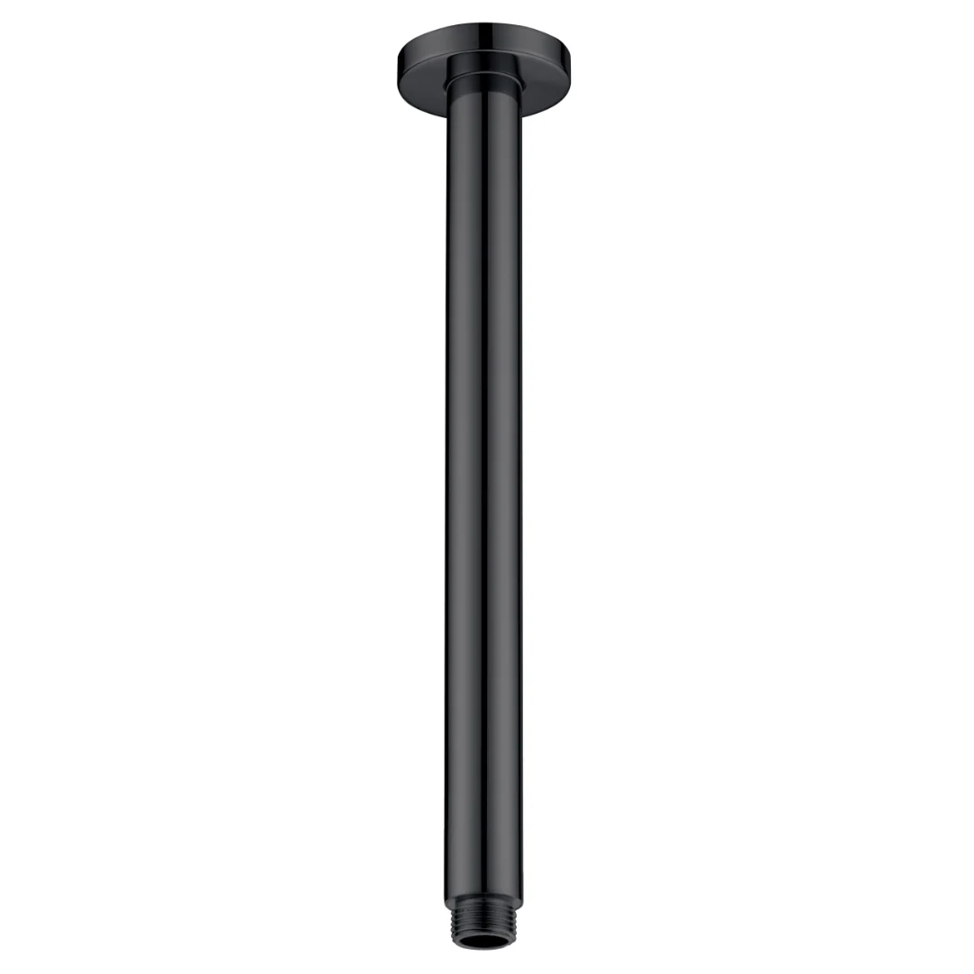 Classic Matte Black 300mm Round Ceiling Arm
