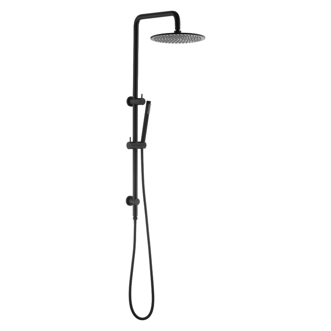 Classic Matte Black Multifunction Shower Rail Set