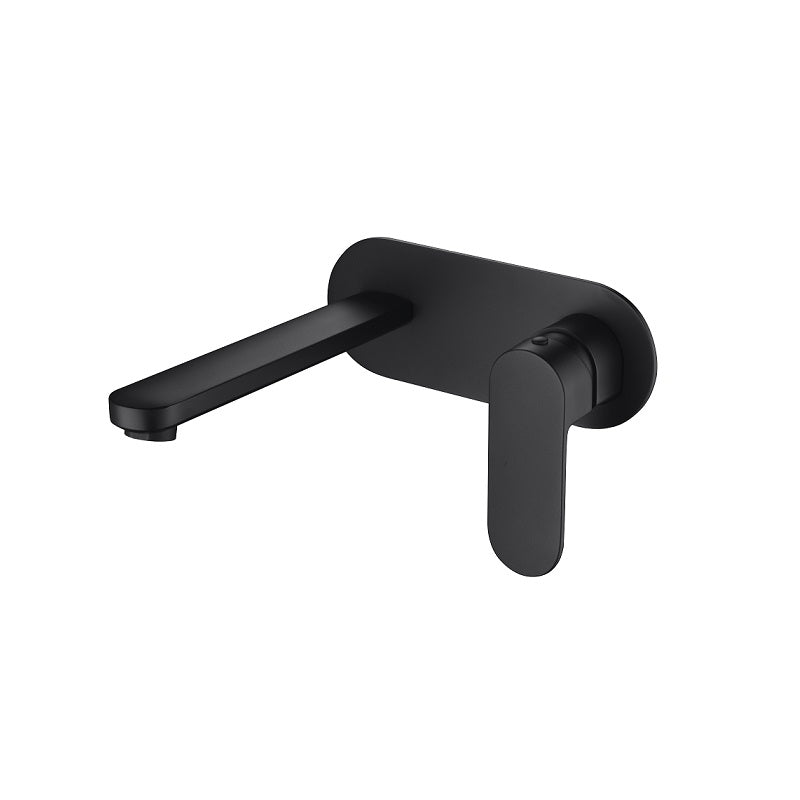Cora Matte Black Wall Basin Mixer/Bath Spout