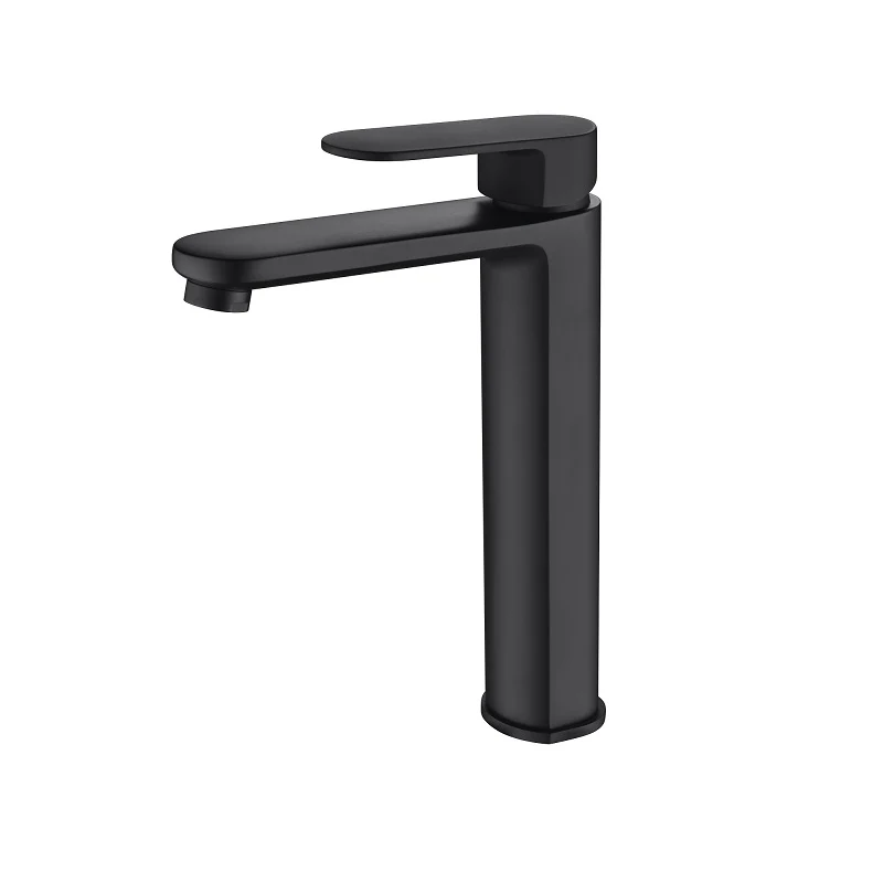 Cora Tall Matte Black Basin Mixer