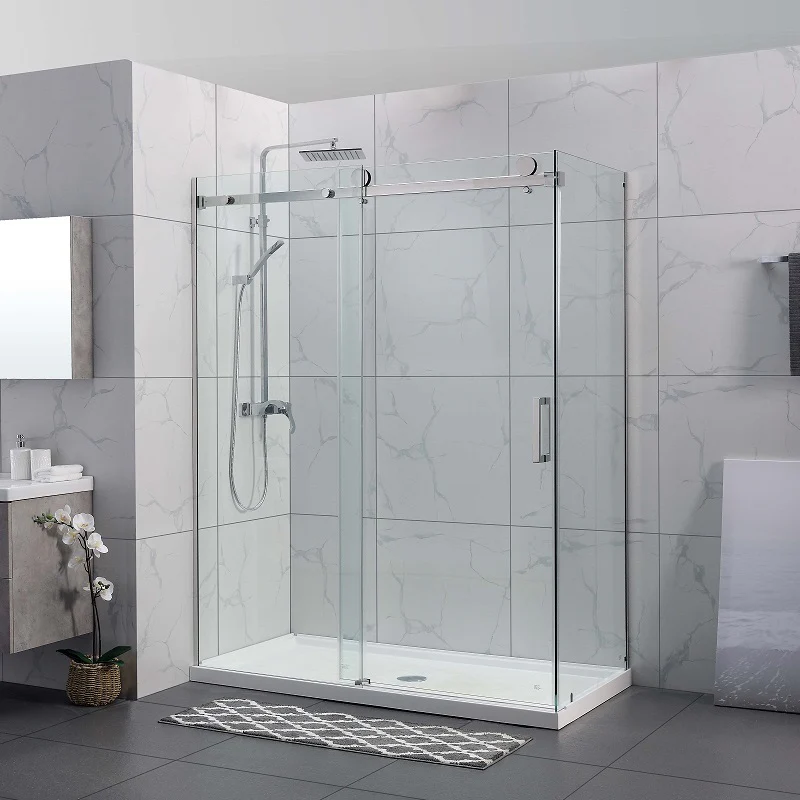 Corner Frameless Sliding Adjustable Shower Screen