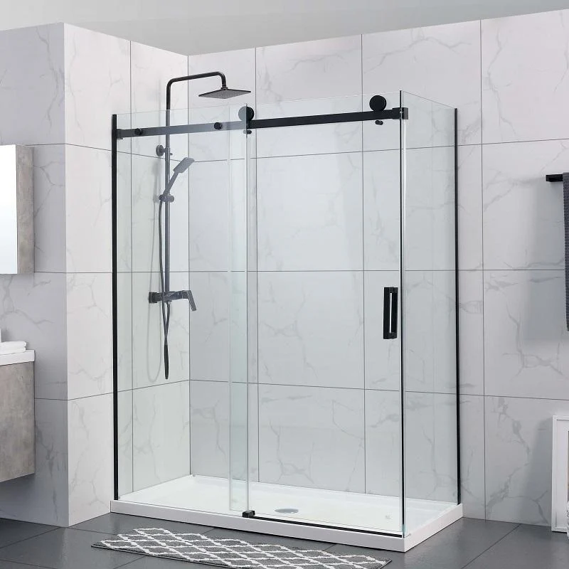 Corner Frameless Sliding Adjustable Shower Screen - Image 3