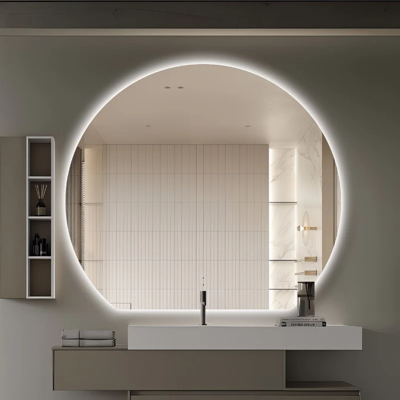 Cove Touchless 1500 x 1350 D Shape LED Mirror - Three Light Temperatures - Image 3
