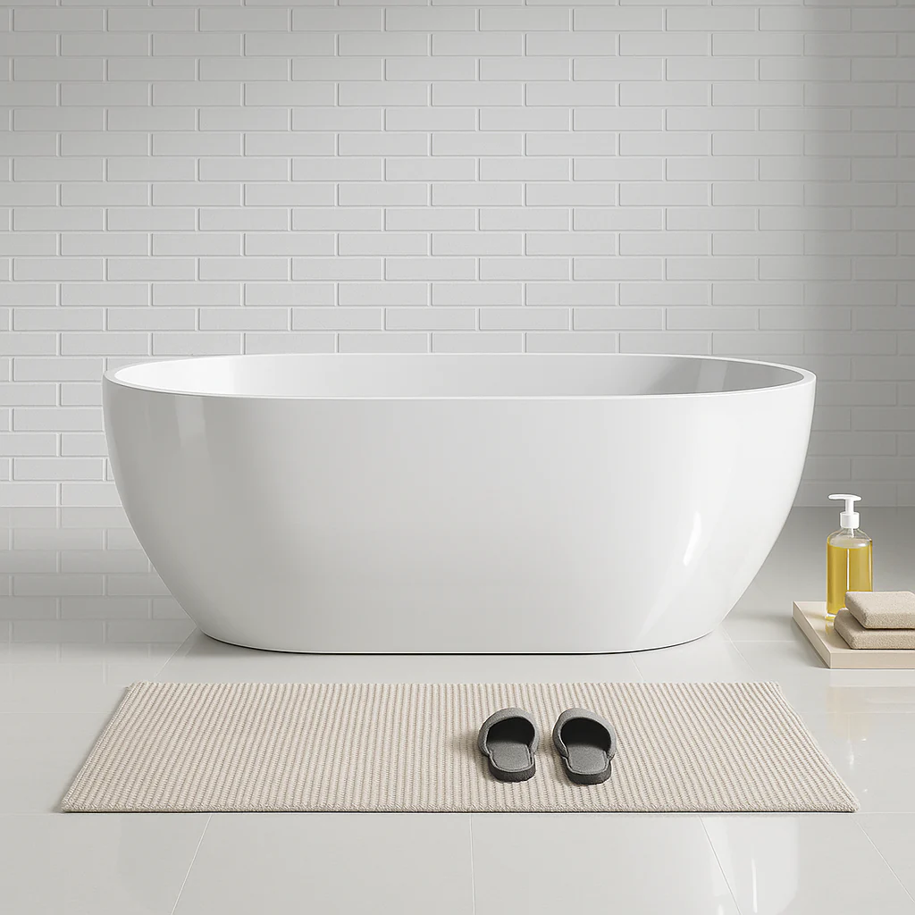 Cremona 1300 Gloss White Round Freestanding Bath Tub