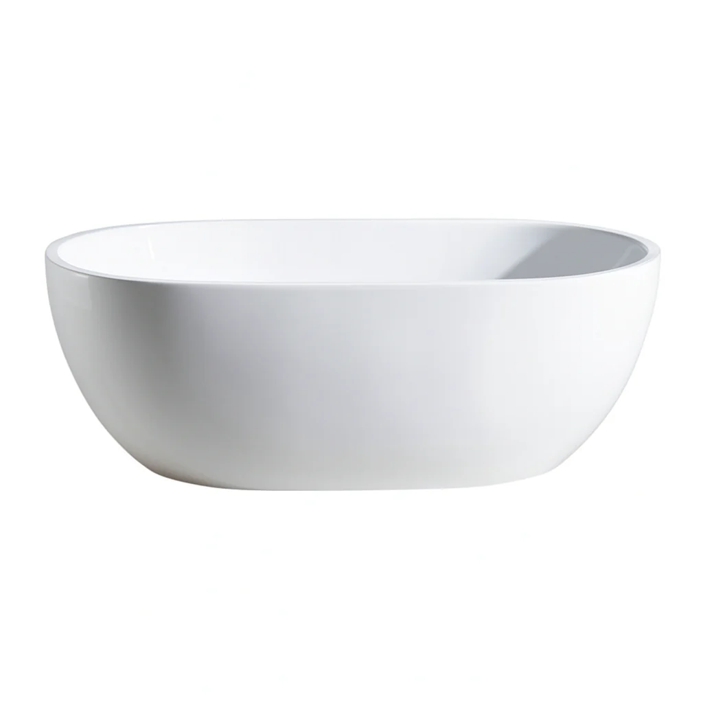 Cremona 1300 Gloss White Round Freestanding Bath Tub - Image 4