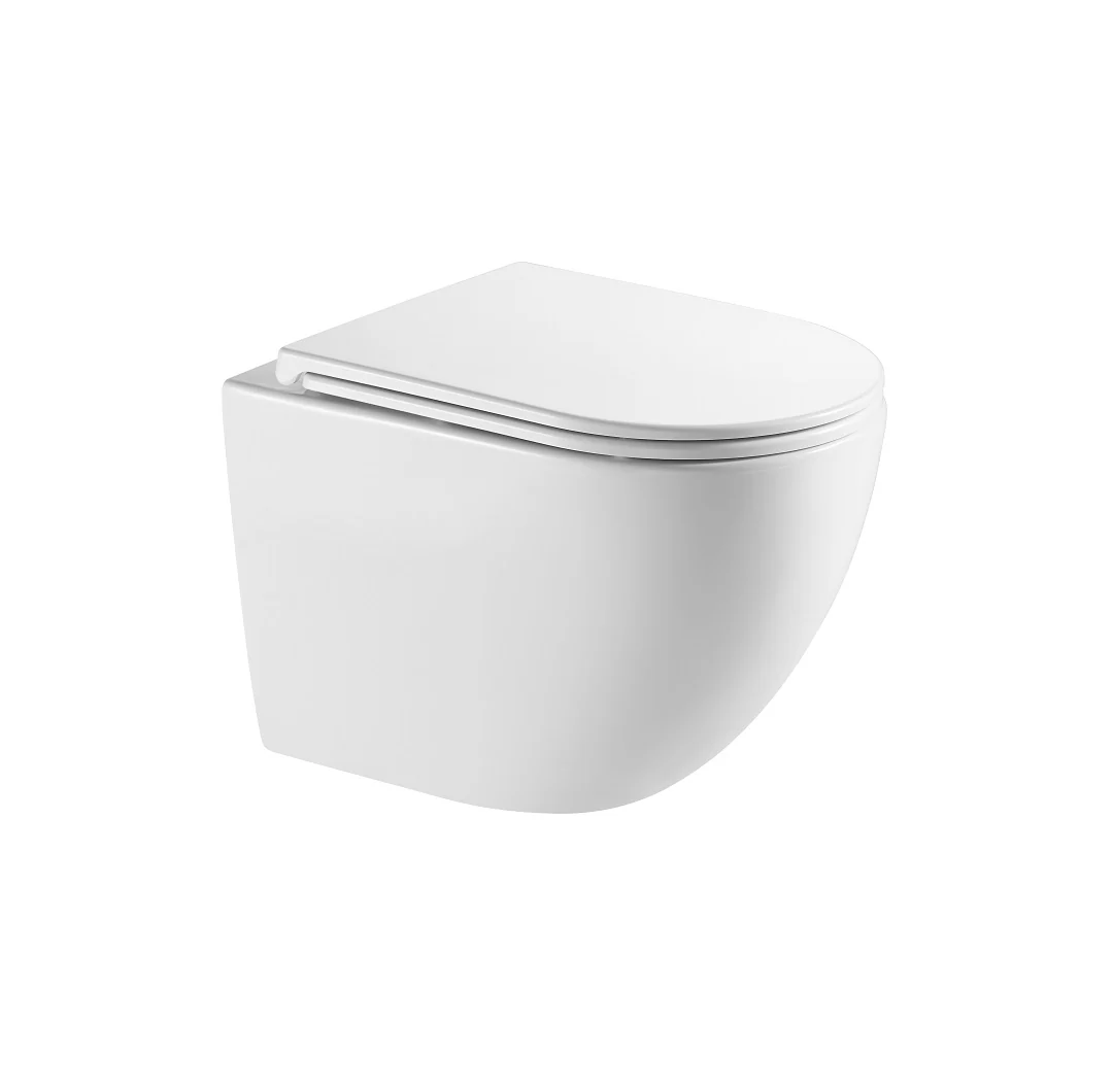 Cremona Rimless Tornado Vortex Wall Hung Toilet Suite Pan