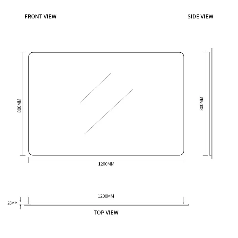Curva 1200 x 800 Edge Mirror - Image 6