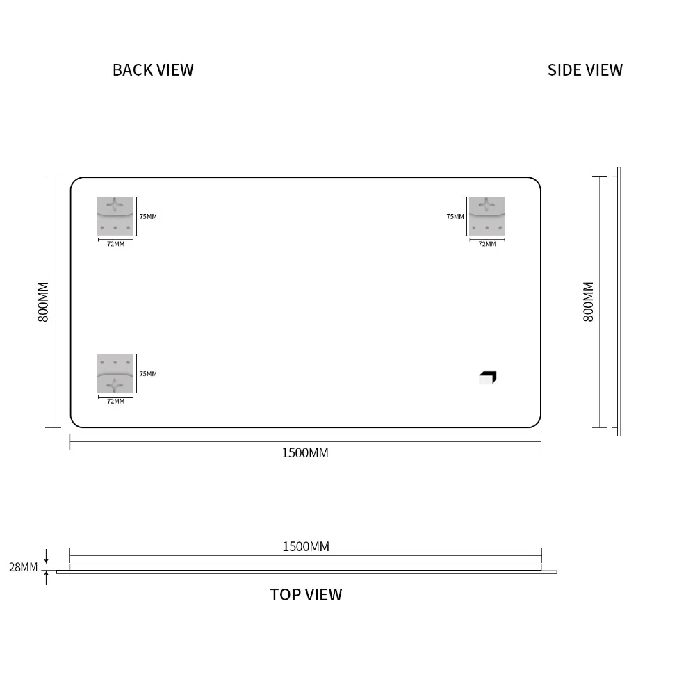 Curva 1500 x 800 Polished Edge Mirror - Image 5