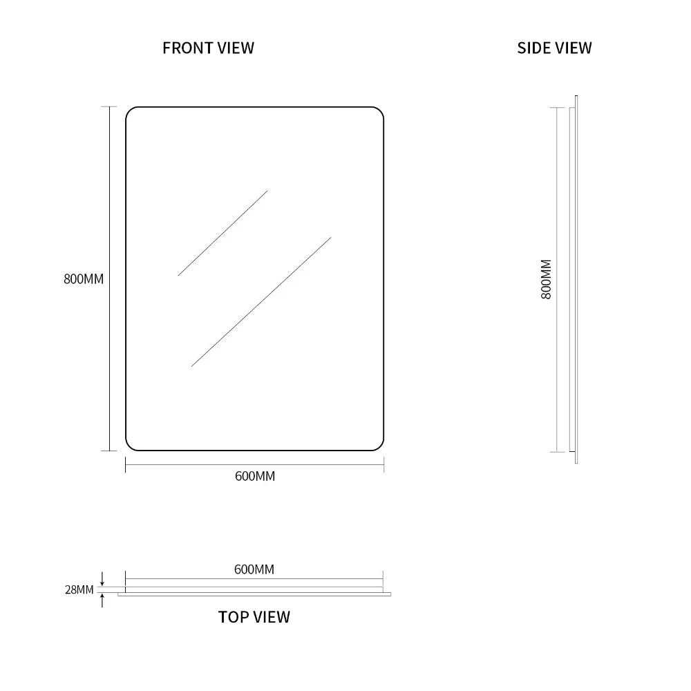 Curva 600 x 800 Polished Edge Mirror - Image 7