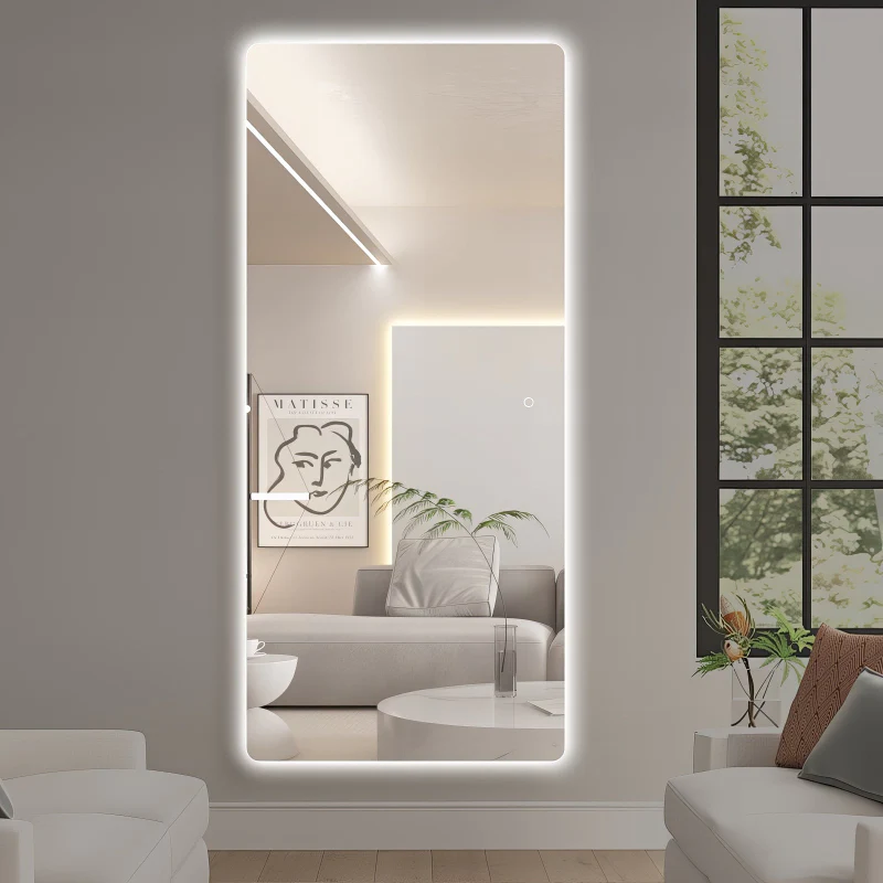 Curva 800 x 1800 LED Mirror - Three Light Temperatures - Image 3