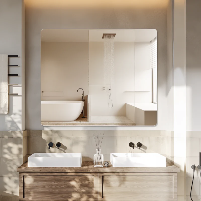 Curva 900 x 750 Polished Edge Mirror - Image 2