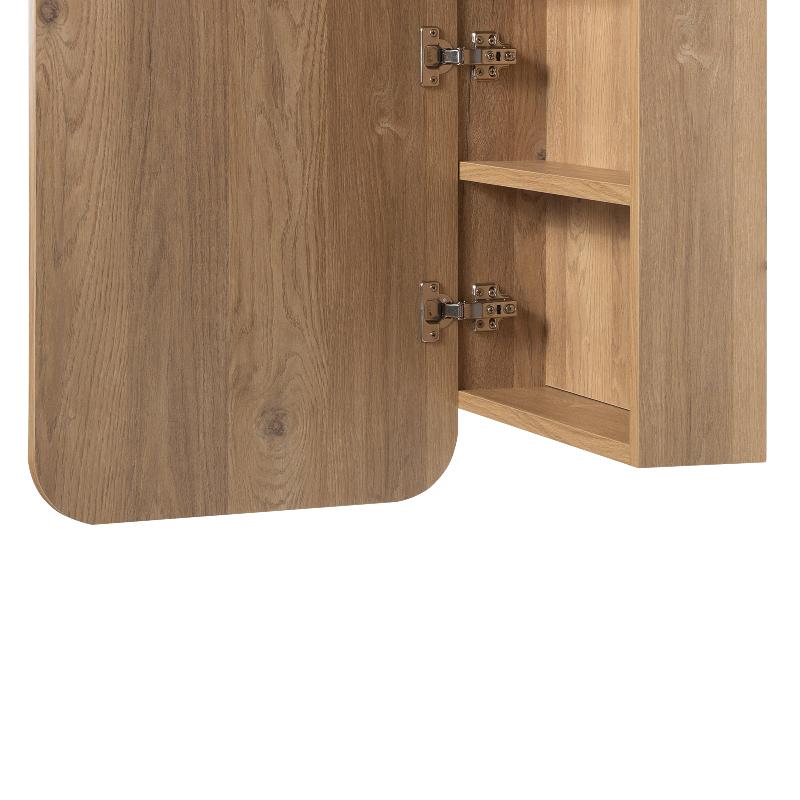 Curva Natural Oak Square Shaving Cabinet - Image 4