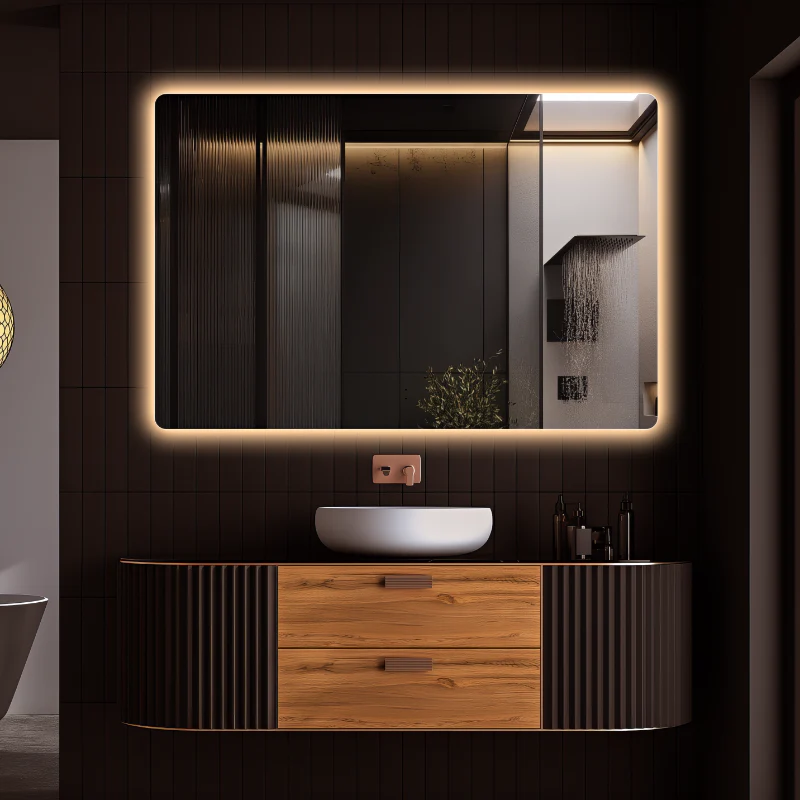 Curva Rectangle 1200 x 800 Touchless LED Mirror - Three Light Temperatures - Image 3