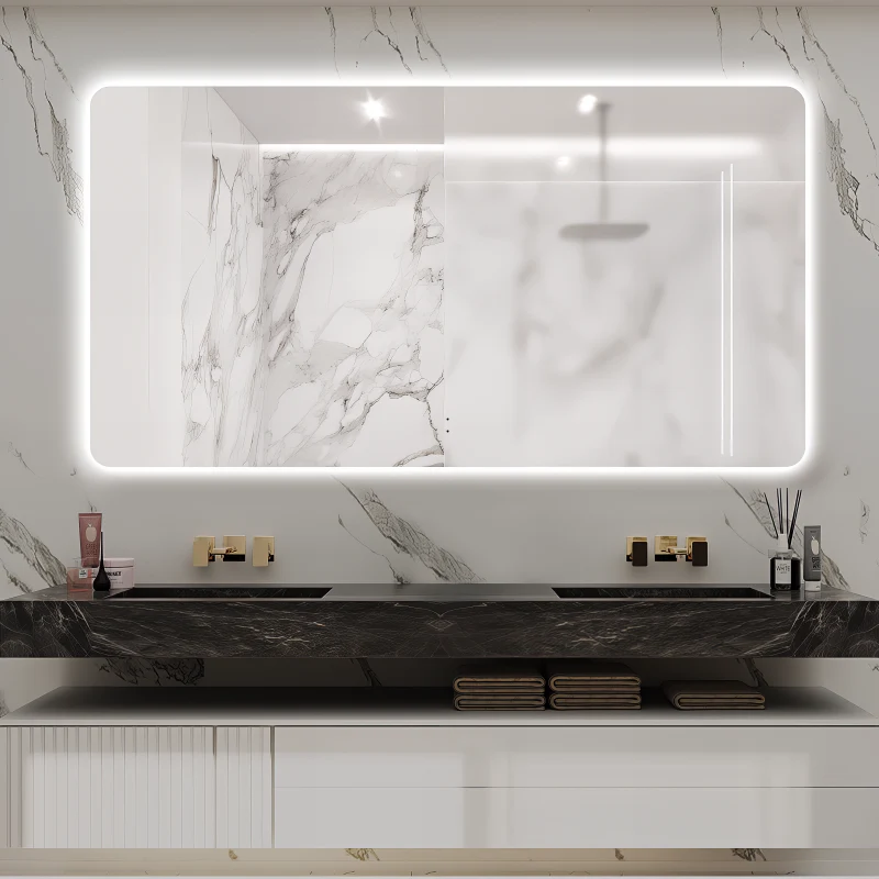 Curva Rectangle 1500 x 800 Touchless LED Mirror - Three Light Temperatures - Image 2