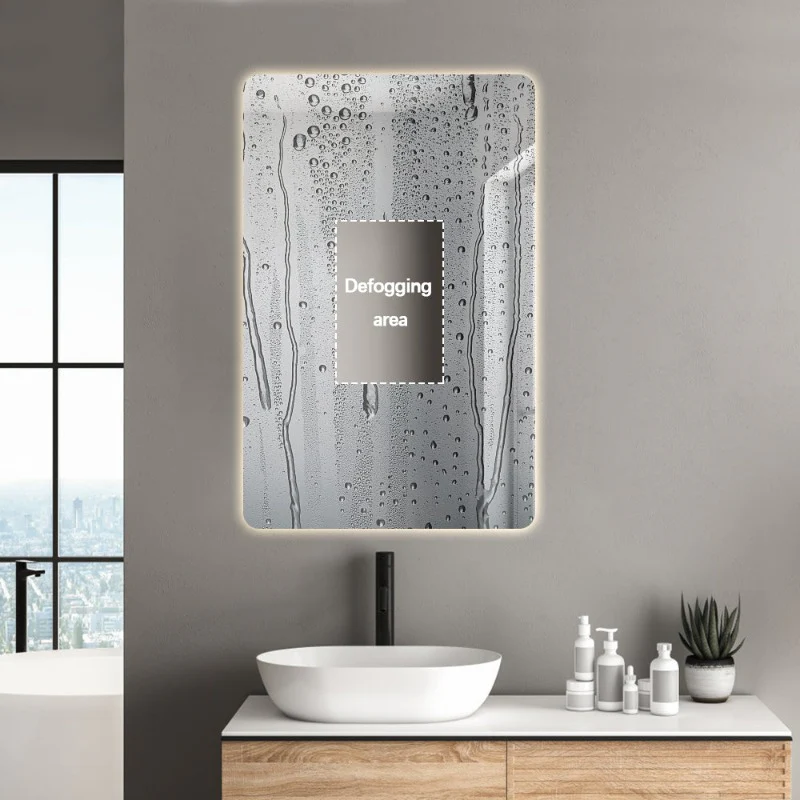Curva Rectangle 450 x 700 Touchless LED Mirror - Three Light Temperatures - Image 8