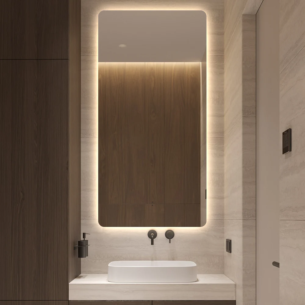 Curva Rectangle 450 x 900 Touchless LED Mirror - Three Light Temperatures