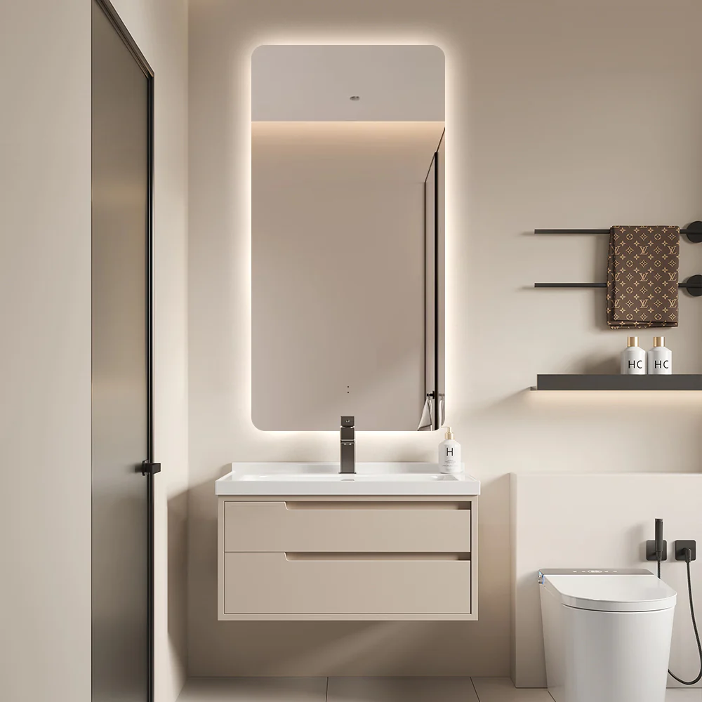 Curva Rectangle 450 x 900 Touchless LED Mirror - Three Light Temperatures - Image 2