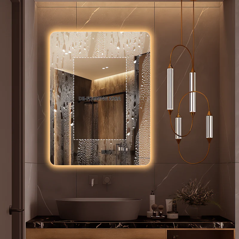 Curva Rectangle 600 x 800 Touchless LED Mirror - Three Light Temperatures - Image 8