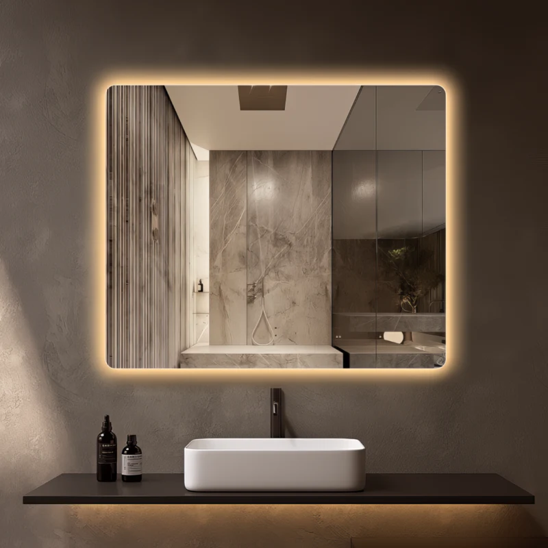 Curva Rectangle 900 x 750 Touchless LED Mirror - Three Light Temperatures